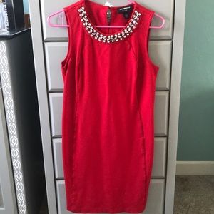 Liz Claiborne red stoned dress petite